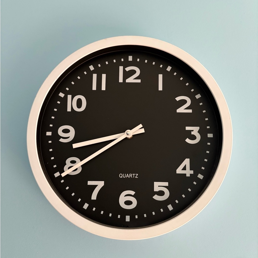 Black and White Wall Clock